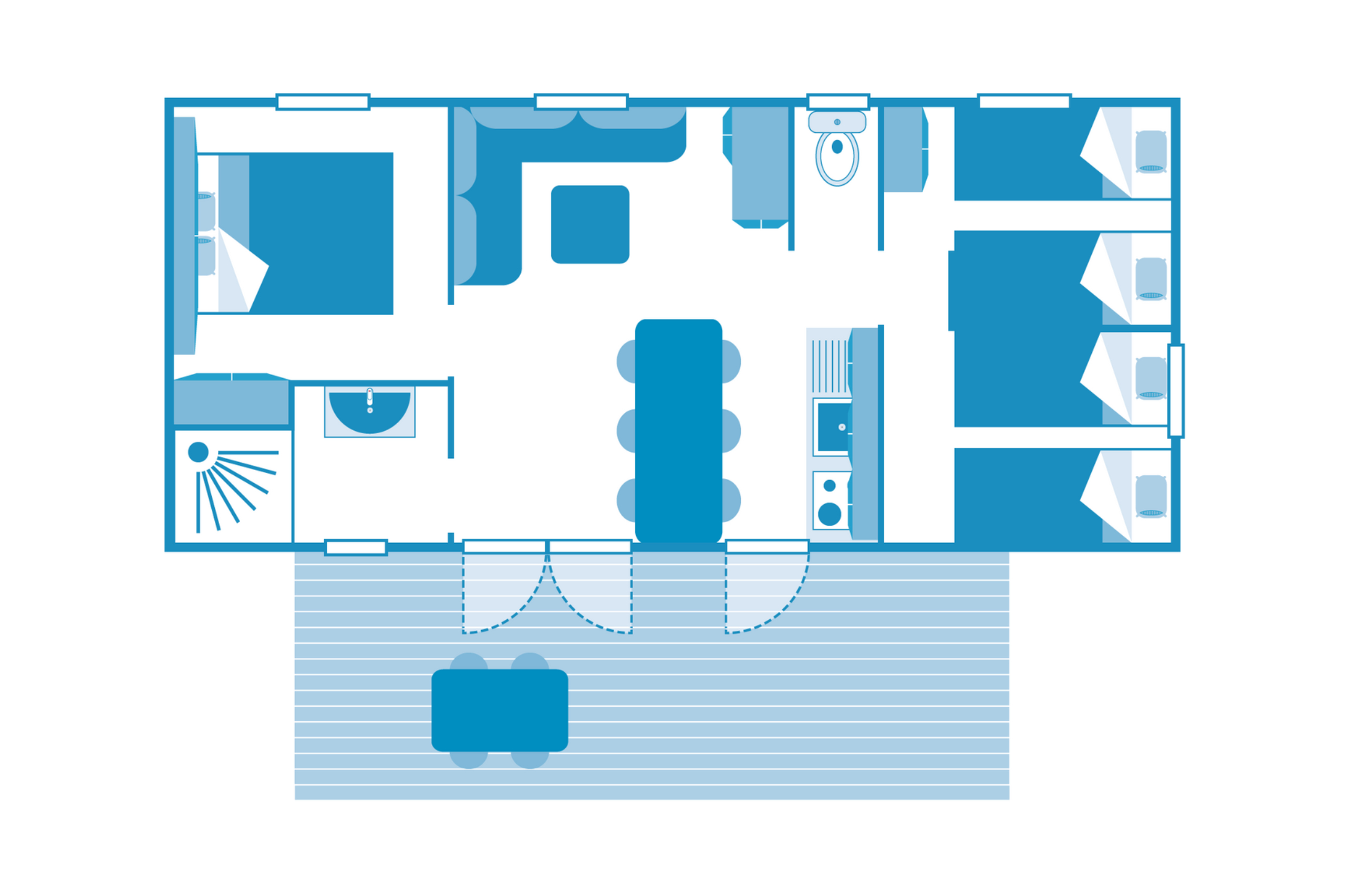 Cottage Lavandou 6p 3Bdrms AirConPremium