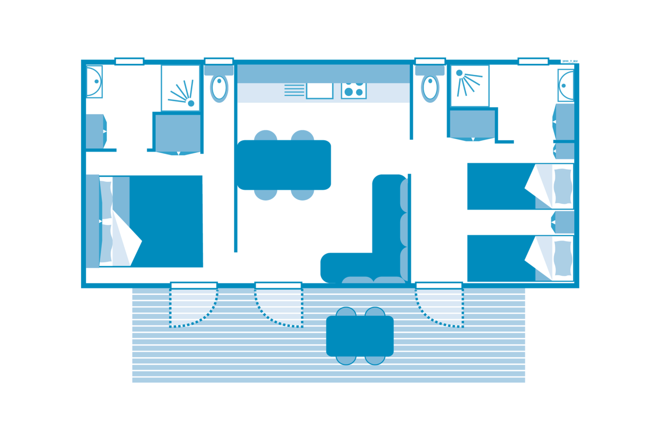 Cottage Provençal 4p 2Bdrms AirCon ****