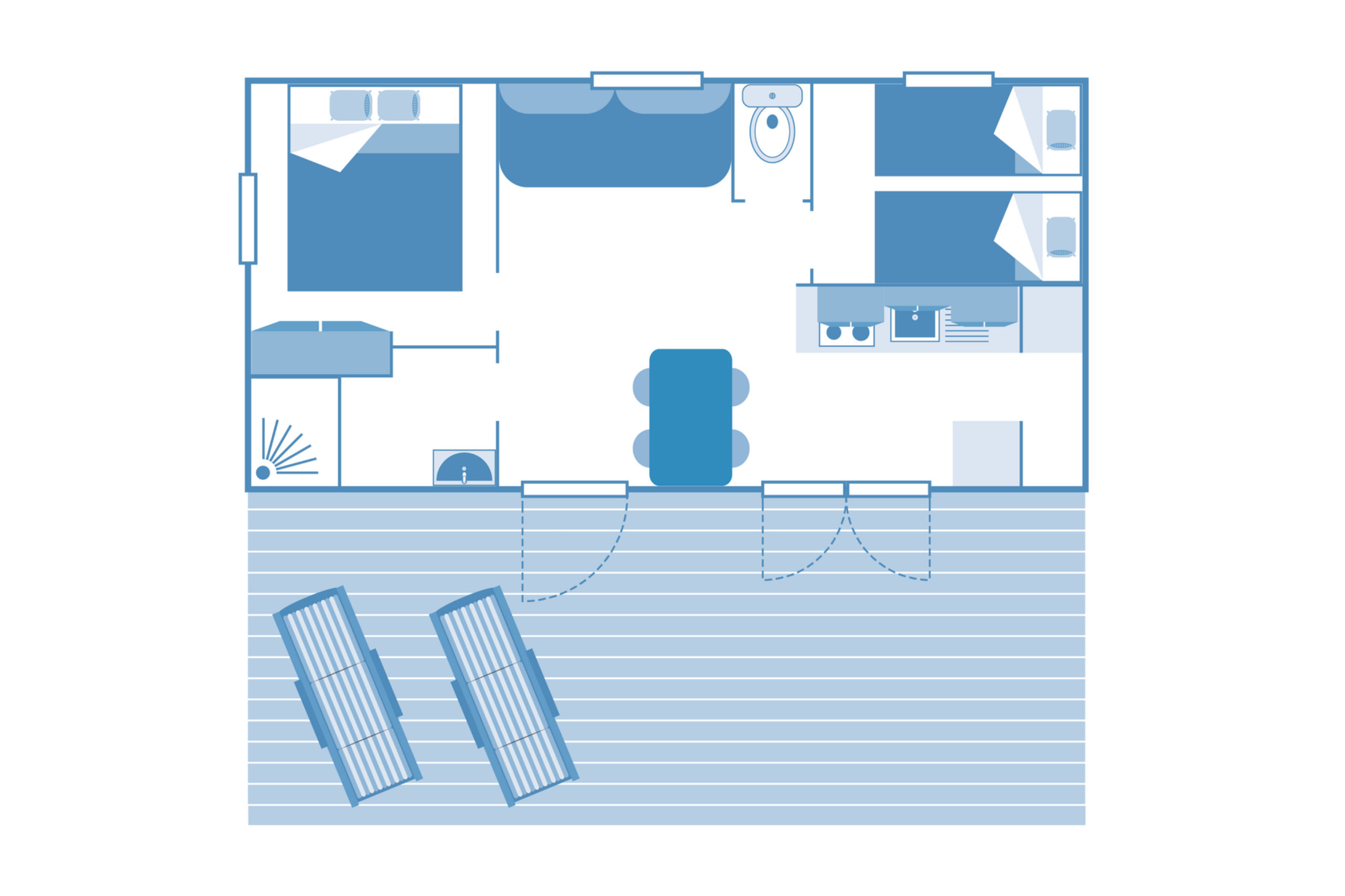 Cottage Cigale 4p 2Bdrms AirConPremium