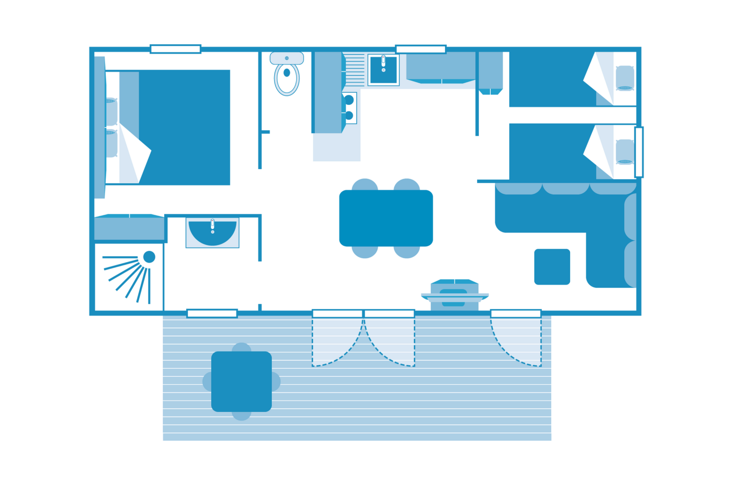 Cottage Lavandou 4p 2Bdrms AirConPremium