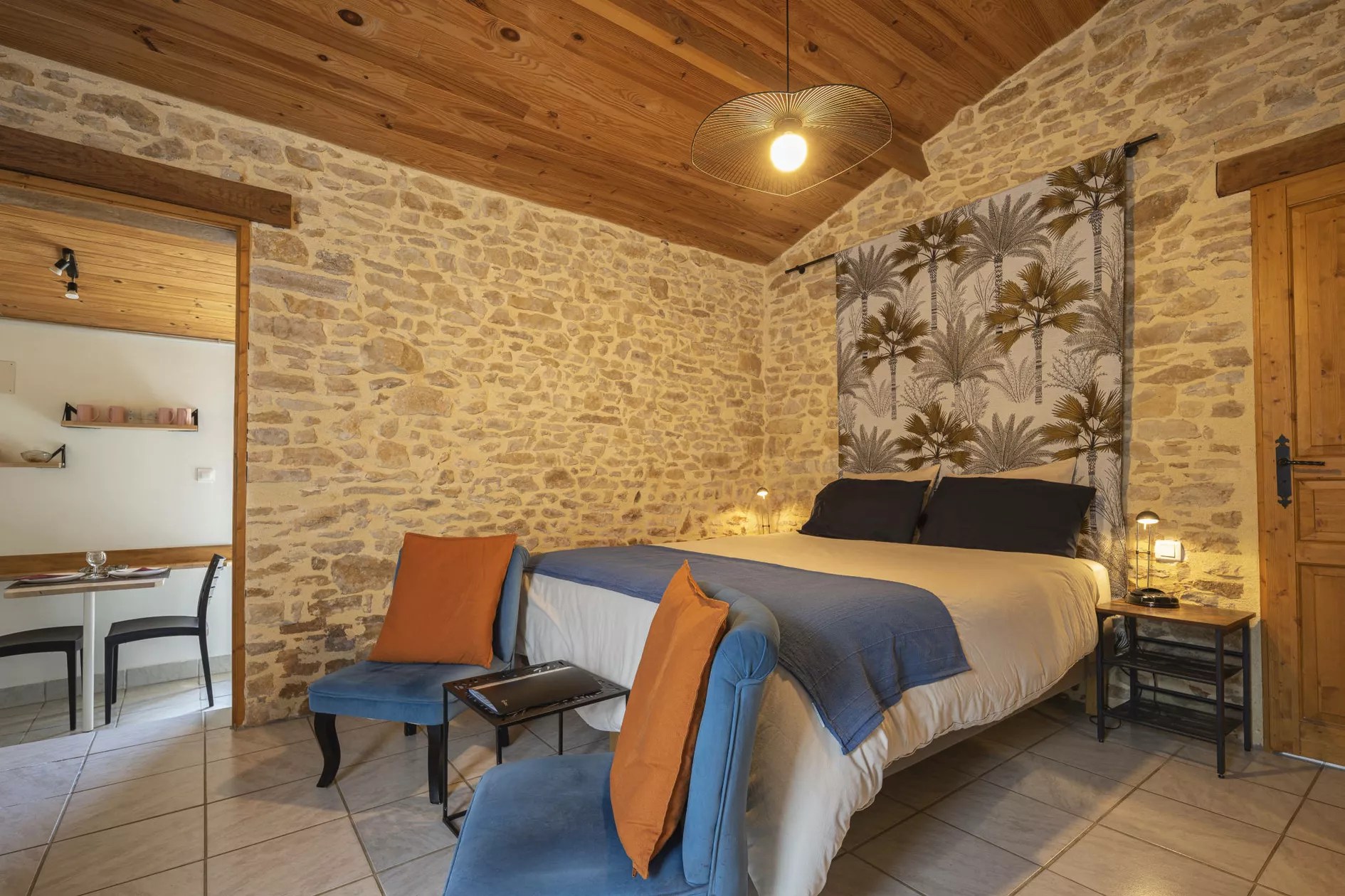 Les gites de La Croix Liaud - Agapanthes - Gîte 2 personnes en mode studio