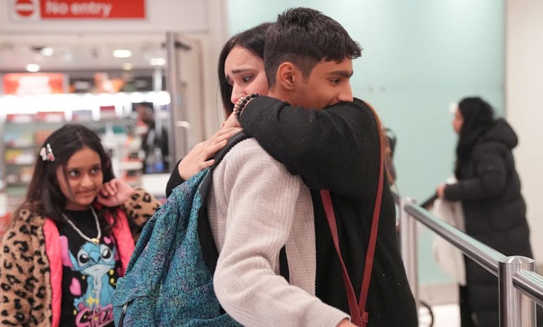 Boy, 12, home after being stranded in Middle East Boy, 12, home after being stranded in Middle East