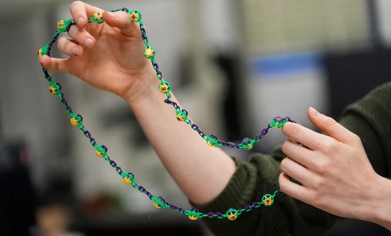 Biodegradable Mardi Gras beads help make Carnival season more sustainable Biodegradable Mardi Gras beads help make Carnival season more sustainable