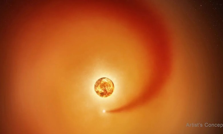 Hubble Telescope spies ‘wake’ of supergiant Beutelgeuse’s hidden companion star Hubble Telescope spies ‘wake’ of supergiant Beutelgeuse’s hidden companion star