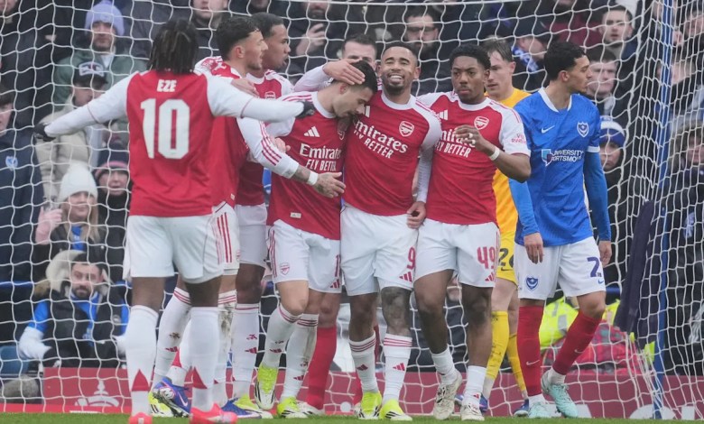 Arsenal routs Portsmouth 4-1 in the FA Cup as Gabriel Martinelli scores a hat trick Arsenal routs Portsmouth 4-1 in the FA Cup as Gabriel Martinelli scores a hat trick