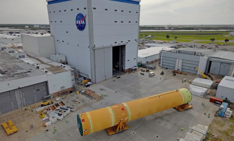 NASA rolls out Artemis 3 SLS rocket’s huge core stage to gear up for 2027 launch (photo) NASA rolls out Artemis 3 SLS rocket’s huge core stage to gear up for 2027 launch (photo)