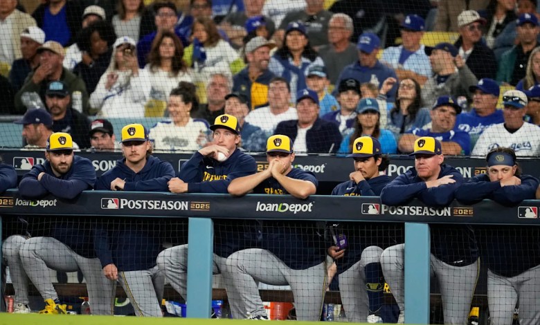 Brewers outclassed by Ohtani and big-money Dodgers as rousing season ends with NLCS sweep Brewers outclassed by Ohtani and big-money Dodgers as rousing season ends with NLCS sweep