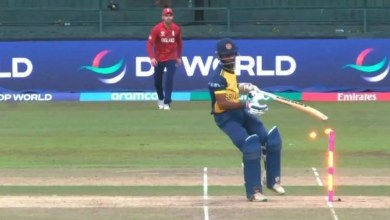 Bizarre! Sri Lanka batter hits his own stumps in SL vs ENG T20 World Cup Super 8 clash – Watch Bizarre! Sri Lanka batter hits his own stumps in SL vs ENG T20 World Cup Super 8 clash – Watch