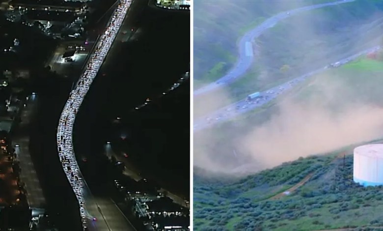 Natural gas leak shuts down all lanes of 5 Freeway in Castaic Natural gas leak shuts down all lanes of 5 Freeway in Castaic