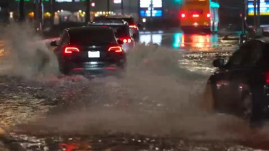 Deep flooding on part of Rockaway Boulevard in Queens caused problems for some drivers Deep flooding on part of Rockaway Boulevard in Queens caused problems for some drivers