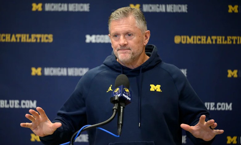 Michigan’s Kyle Whittingham pushes shorter, high-tempo practises. Here’s why Michigan’s Kyle Whittingham pushes shorter, high-tempo practises. Here’s why