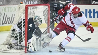 Second period the difference as No. 2 Wisconsin falls to Michigan State Second period the difference as No. 2 Wisconsin falls to Michigan State