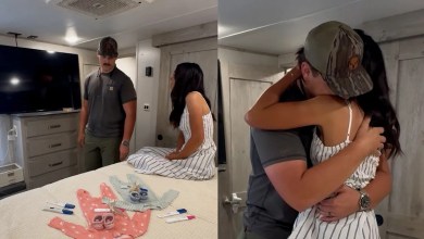 They tried to get pregnant for 4 years. Then she surprised him with this. They tried to get pregnant for 4 years. Then she surprised him with this.