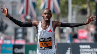 Sabastian Sawe runs first sub-2-hour marathon race, shatters world record in London Sabastian Sawe runs first sub-2-hour marathon race, shatters world record in London