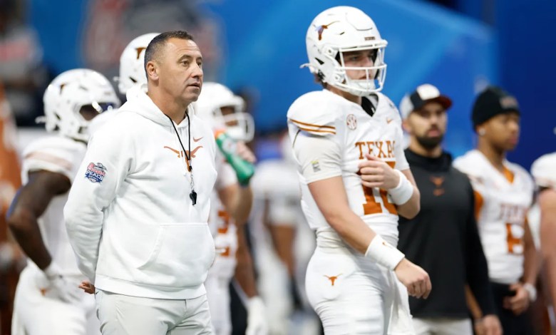 Texas coach Steve Sarkisian balks at rumors of Arch Manning injury after QB seen wincing Texas coach Steve Sarkisian balks at rumors of Arch Manning injury after QB seen wincing