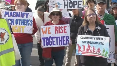 East Bay protesters march against ICE operations, Flock camera surveillance East Bay protesters march against ICE operations, Flock camera surveillance