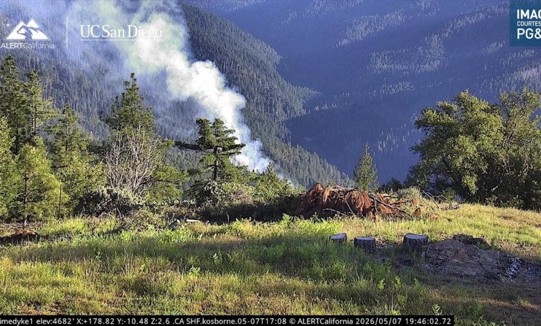 Limedyke Fire burns in Trinity County, smoke seen on Highway 299 Limedyke Fire burns in Trinity County, smoke seen on Highway 299