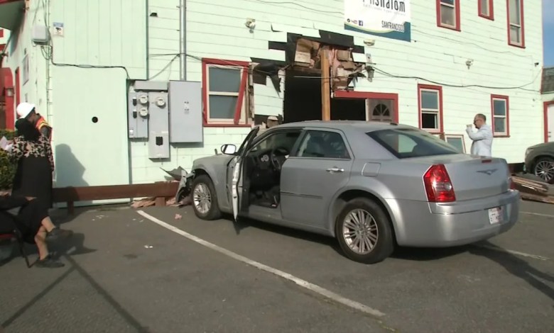Several people injured, including child, after car crashes into SF church, authorities say Several people injured, including child, after car crashes into SF church, authorities say