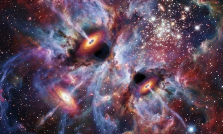 A black hole ‘feeding frenzy’ could help explain a cosmic mystery uncovered by the James Webb Space Telescope A black hole ‘feeding frenzy’ could help explain a cosmic mystery uncovered by the James Webb Space Telescope