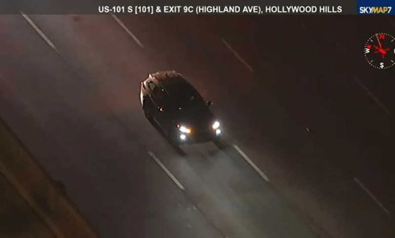 CHP chases driver going over 100 mph on 101 Freeway in LA CHP chases driver going over 100 mph on 101 Freeway in LA