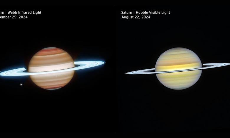 Webb and Hubble telescopes combine forces for a new view of Saturn Webb and Hubble telescopes combine forces for a new view of Saturn