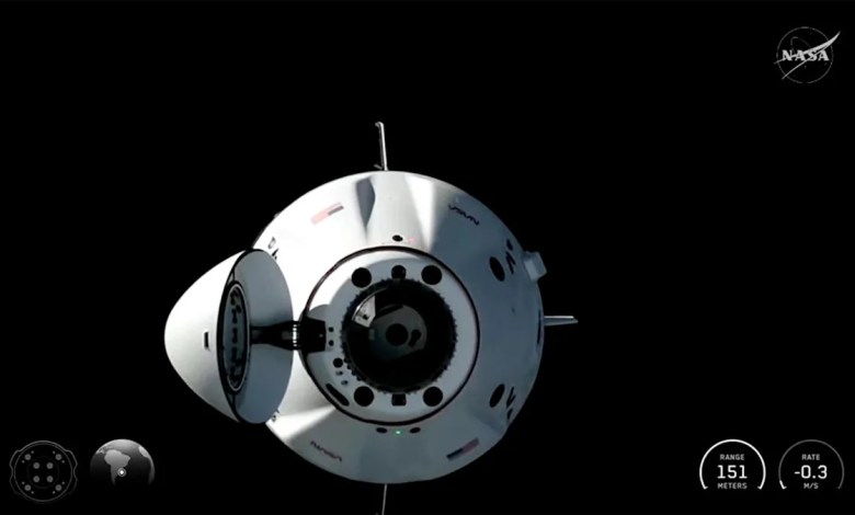 Fresh crew arrives at International Space Station to boost numbers back to 7 Fresh crew arrives at International Space Station to boost numbers back to 7