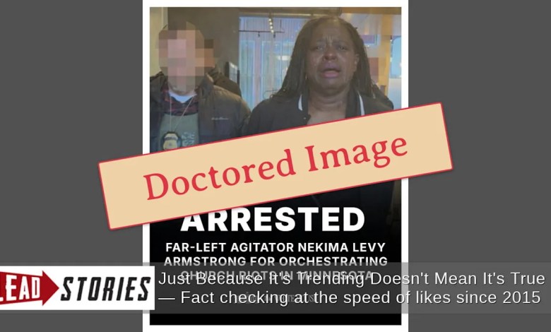 FAKE Photo Shows Activist Nekima Levy Armstrong Crying During Arrest In FBI’s Minnesota ‘Church Riot’ Case — White House Posted An Altered Photo That Changes Her Expression, Adds Tears FAKE Photo Shows Activist Nekima Levy Armstrong Crying During Arrest In FBI’s Minnesota ‘Church Riot’ Case — White House Posted An Altered Photo That Changes Her Expression, Adds Tears