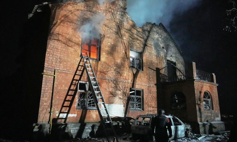 Russia attacks Ukraine with drones and missiles, killing 4 in Kyiv Russia attacks Ukraine with drones and missiles, killing 4 in Kyiv