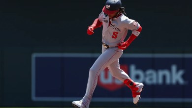 CJ Adams hits a leadoff homer and steals 3 bases as the Nationals beat the Twins 7-2 CJ Adams hits a leadoff homer and steals 3 bases as the Nationals beat the Twins 7-2