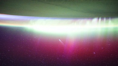 ISS astronauts photograph 2 comets dancing above the northern lights ISS astronauts photograph 2 comets dancing above the northern lights