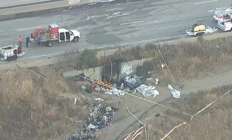 Northbound 110 Freeway still shut down in San Pedro after fire erupts in tunnel Northbound 110 Freeway still shut down in San Pedro after fire erupts in tunnel