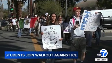Riverside Poly High students walk out of class to protest against ICE, immigration raids Riverside Poly High students walk out of class to protest against ICE, immigration raids
