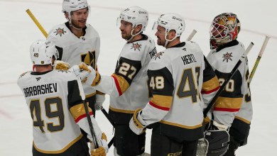 Hertl scores twice in 5-point game, Golden Knights beat Sharks 7-2 for 4th win in a row Hertl scores twice in 5-point game, Golden Knights beat Sharks 7-2 for 4th win in a row