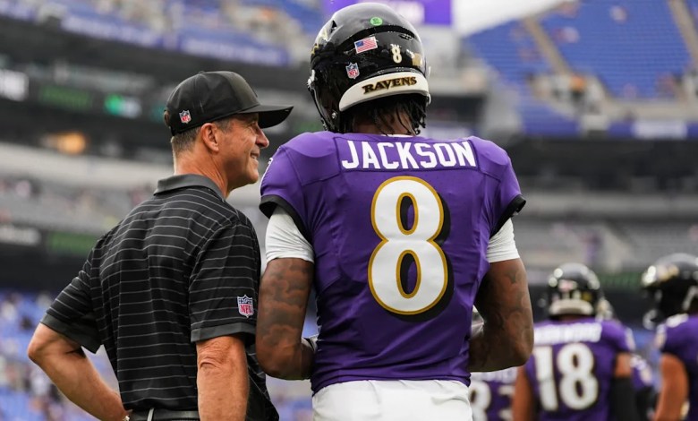 John Harbaugh denies a rift with Lamar Jackson, calling their relationship “A-plus” John Harbaugh denies a rift with Lamar Jackson, calling their relationship “A-plus”