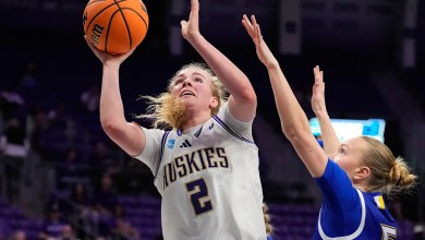 Washington beats South Dakota State 72-54 for 1st women’s NCAA Tournament win since 2017 Washington beats South Dakota State 72-54 for 1st women’s NCAA Tournament win since 2017