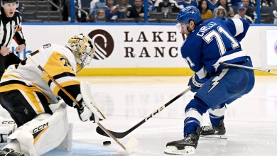 Cirelli gets 2nd career hat trick and Lightning move into 1st in Atlantic after beating Penguins 6-3 Cirelli gets 2nd career hat trick and Lightning move into 1st in Atlantic after beating Penguins 6-3