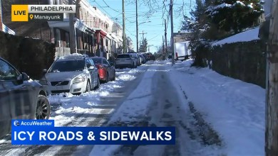 Icy conditions on streets and sidewalks as snow cleanup continues across the Philadelphia region Icy conditions on streets and sidewalks as snow cleanup continues across the Philadelphia region