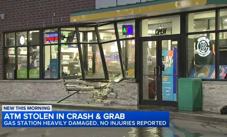 Crash-and-grab thieves steal ATM from South Side gas station Crash-and-grab thieves steal ATM from South Side gas station