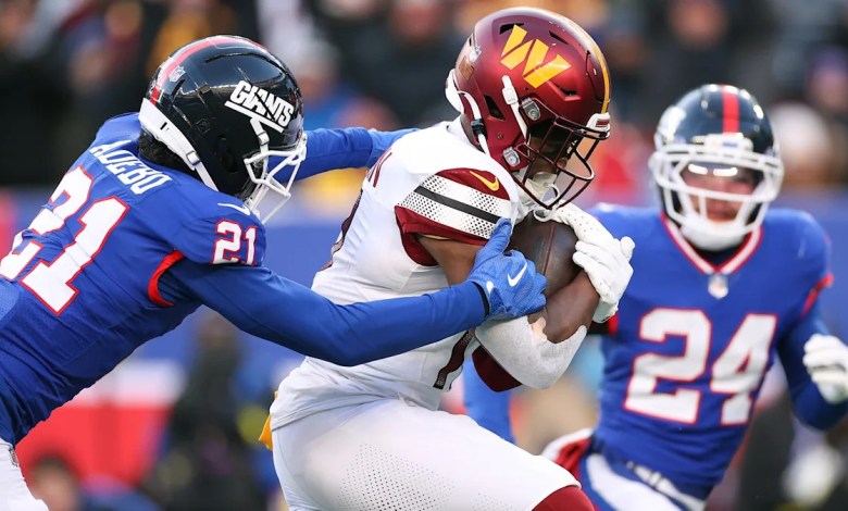 Giants remain in lead for first overall pick after losing to Commanders Giants remain in lead for first overall pick after losing to Commanders