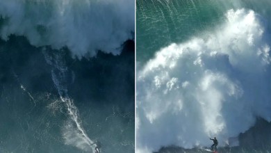 Massive Wave Engulfs Surfer Carlos Burle in Stunning Video, Says Team ‘Saved My Life’ Massive Wave Engulfs Surfer Carlos Burle in Stunning Video, Says Team ‘Saved My Life’