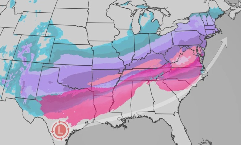 Major Winter Storm Targets South, Northeast Friday Through Monday With Potentially Damaging Ice, Heavy Snow Major Winter Storm Targets South, Northeast Friday Through Monday With Potentially Damaging Ice, Heavy Snow