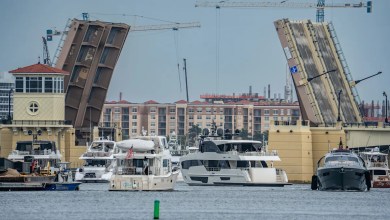 Watch as yachts leave lagoon after Palm Beach International Boat Show Watch as yachts leave lagoon after Palm Beach International Boat Show