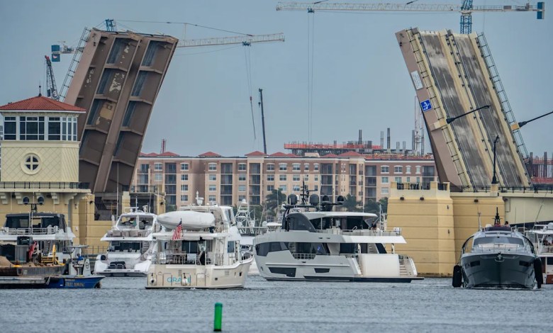 Watch as yachts leave lagoon after Palm Beach International Boat Show Watch as yachts leave lagoon after Palm Beach International Boat Show