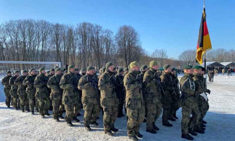 NATO troops formally join German-led brigade in Lithuania NATO troops formally join German-led brigade in Lithuania