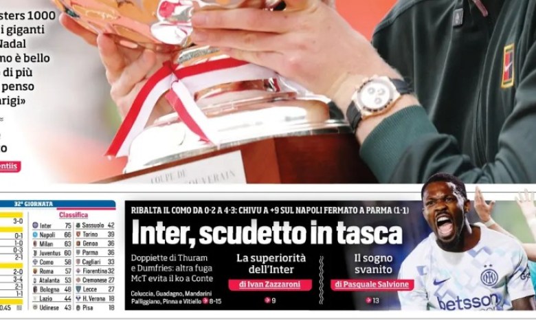 Today’s Papers – Scudetto in Inter’s pocket Today’s Papers – Scudetto in Inter’s pocket