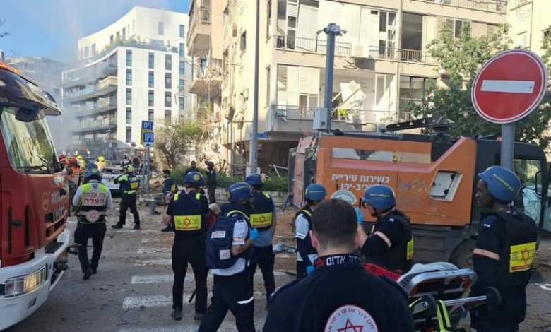 At least six injured after shrapnel hits Tel Aviv area following Iranian missile launch, MDA says At least six injured after shrapnel hits Tel Aviv area following Iranian missile launch, MDA says
