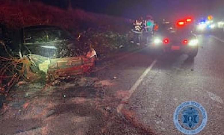 Driver crashes car on during I-5 chase in Kent Driver crashes car on during I-5 chase in Kent