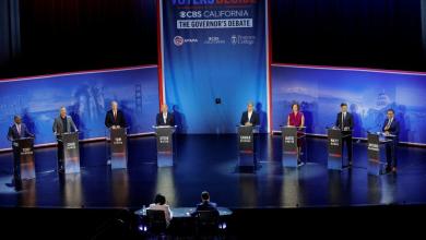 California gubernatorial frontrunners clash in high-stakes debate as early voting gets under way California gubernatorial frontrunners clash in high-stakes debate as early voting gets under way