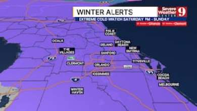Extreme Cold Watch advisory issued for all of Central Florida Extreme Cold Watch advisory issued for all of Central Florida