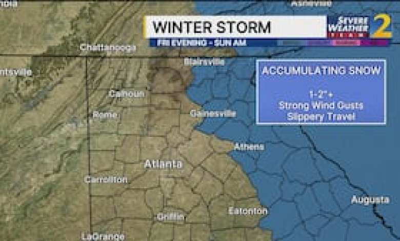 Winter storm watch issued for northeast Georgia counties Winter storm watch issued for northeast Georgia counties